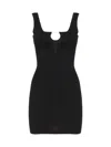 Jacquemus La Mini Robe Sierra Knitted Mini Dress In Black