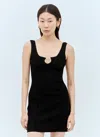 Jacquemus La Mini Robe Sierra Knitted Mini Dress In Black