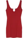 Jacquemus La Mini Robe Sierra Viscose Short Dress In Rot