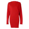 Jacquemus La Mistral Open-back Draped Dress In Red