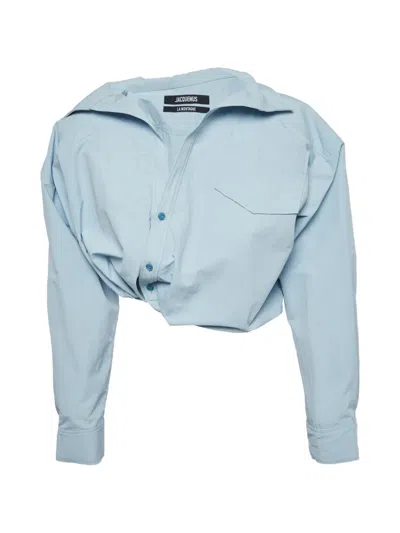 Pre-owned Jacquemus La Montagne Cropped Shirt In Blue