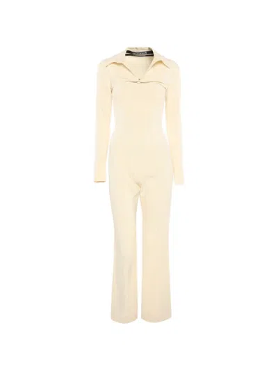 Pre-owned Jacquemus La Montagne Cut-out Jumpsuit In Neutrals