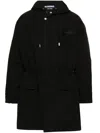 Jacquemus Black Les Sculptures 'la Parka Marrone' Coat In Black