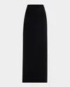 Jacquemus La Peplo Slit Maxi Skirt In Black