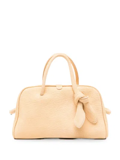 Jacquemus La Petit Turism Leather Tote Bag In Neutral