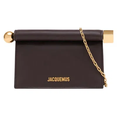 Jacquemus La Petite Pochette Rond Carré -  - Leather - Brown