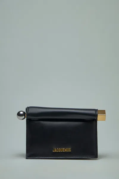 Jacquemus La Petite Pochette Rond Carré In Black