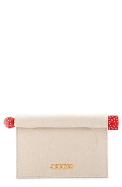 JACQUEMUS JACQUEMUS LA PETITE POCHETTE ROND CARRÉ CANVAS CLUTCH