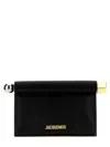 Jacquemus La Petite Pochette Rond Carré Clutch Black In Black