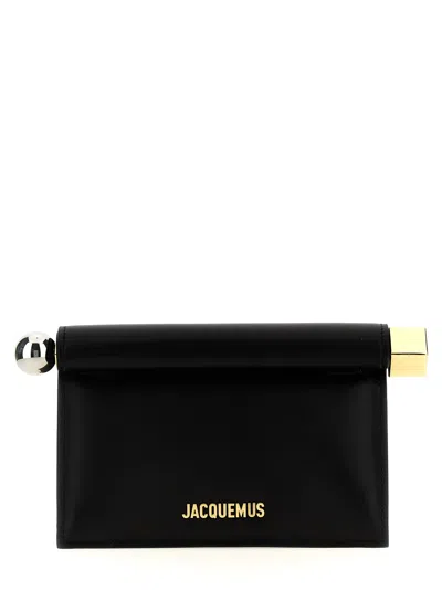 Jacquemus La Petite Pochette Rond Carré Clutch Black