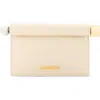 Jacquemus Womens Light Ivory La Petite Pochette Rond Leather Clutch Bag In White