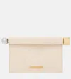 Jacquemus La Petite Pochette Rond Carré Leather Clutch In White
