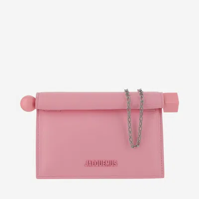 Jacquemus La Petite Pochette Rond Carré In Pink