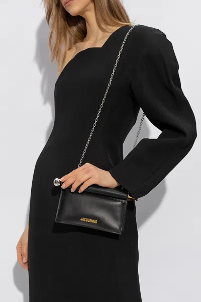 Jacquemus ‘la Petite Pochette Rond Carre' Shoulder Bag In Black