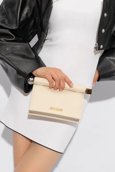 Jacquemus ‘la Petite Pochette Rond Carre' Shoulder Bag In Cream