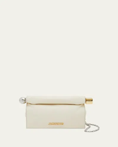 Jacquemus La Petite Pochette Rond Clutch Bag In Light Ivory