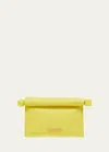 Jacquemus La Petite Pochette Rond Clutch Bag In Yellow