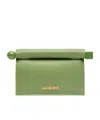 Jacquemus Womens Green La Petite Pochette Rond Leather Clutch Bag In Green