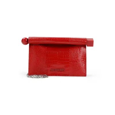 Jacquemus La Petite Rond Carre Handbag Women In Red