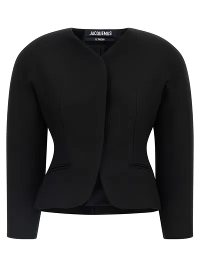 JACQUEMUS LA PETITE VESTE OVALO BLAZER