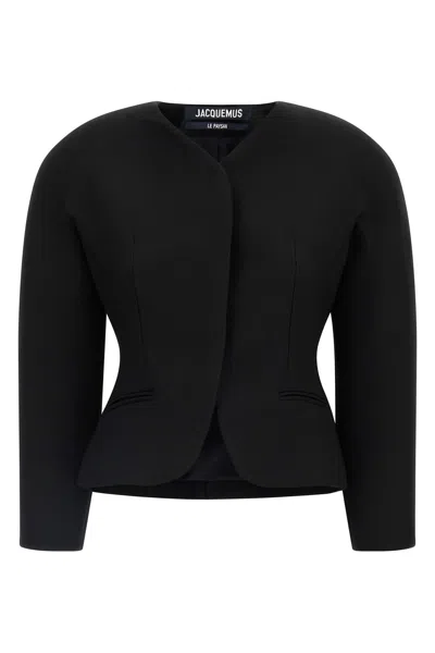 Jacquemus 'la Petite Veste Ovalo' Blazer In Black