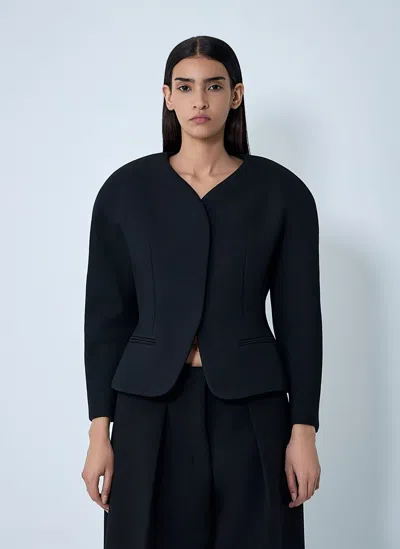 Jacquemus La Petite Veste Ovalo Jacket In Black