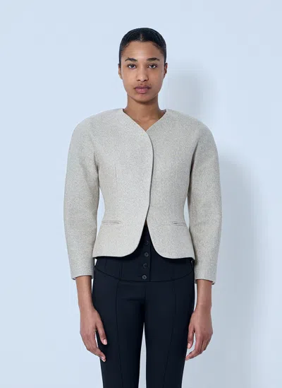 Jacquemus La Petite Veste Ovalo Jacket In Neutral