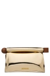 Jacquemus La Pochett Rond Carré Clutch In Gold