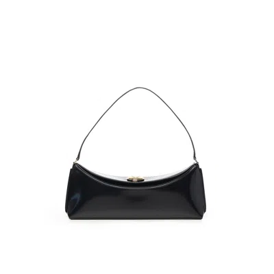 Jacquemus La Pochette Ovalo Shoulder Bag In Black