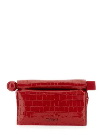 Jacquemus La Pochette Rond Carre In Red