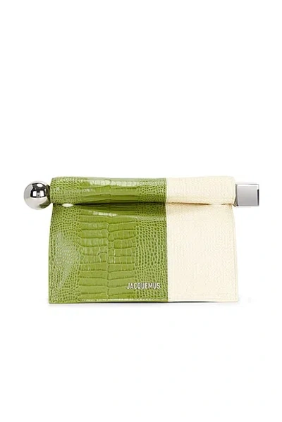 Jacquemus La Pochette Rond Carre In Green