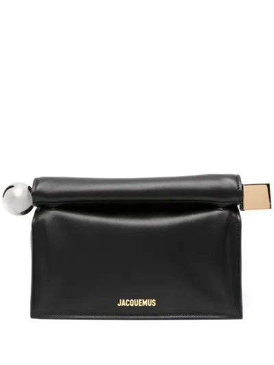 Jacquemus La Pochette Rond Carre Bag In Black