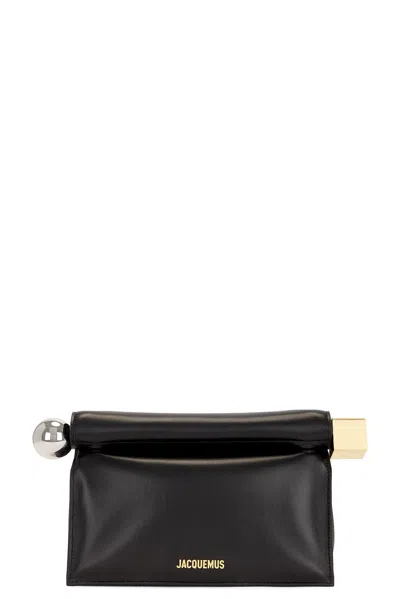 Jacquemus La Pochette Rond Carre Bag In Black