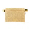 Jacquemus Woven La Pochette Clutch Bag In Beige