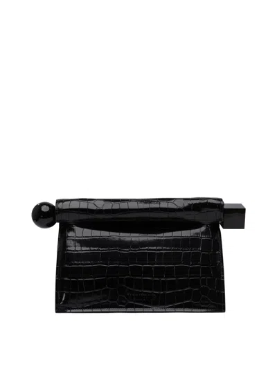 Jacquemus Black La Pochette Rond Carr Clutch