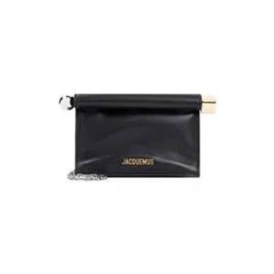 Jacquemus La Pochette Rond Carrã© In Black