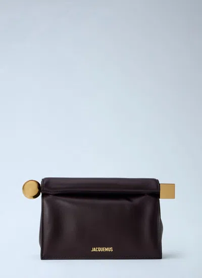 Jacquemus La Pochette Rond Carré In Brown