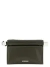 Jacquemus Dark Khaki Rond Carre Clutch In Green