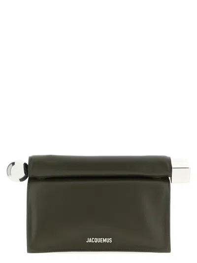 JACQUEMUS LA POCHETTE ROND CARRÉ' CLUTCH
