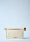 Shop Jacquemus La Pochette Rond Carré Clutch In Cream