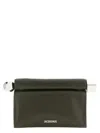 Jacquemus Dark Khaki Rond Carre Clutch In Green