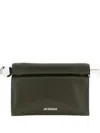 Jacquemus Dark Khaki Rond Carre Clutch In Green
