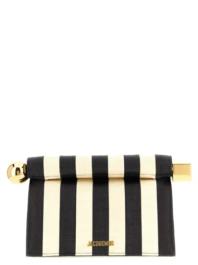 JACQUEMUS LA POCHETTE ROND CARRÉ CLUTCH