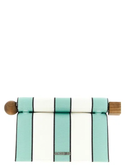 Jacquemus La Pochette Rond Carré Clutch In Pattern