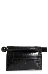 Jacquemus Black La Pochette Rond Carr Clutch In Black 990