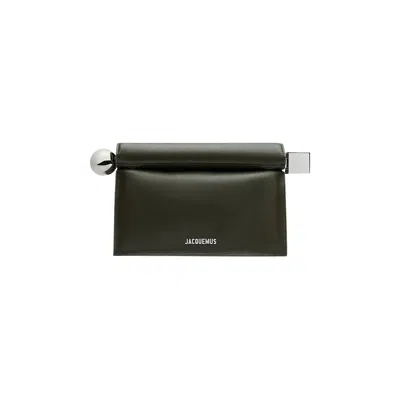 Pre-owned Jacquemus La Pochette Rond Carre 'dark Khaki' | Green | Women's Size Onesize