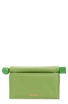Jacquemus Womens Green La Petite Pochette Rond Leather Clutch Bag In Green