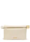 Jacquemus La Pochette Rond Carre Leather Clutch In White