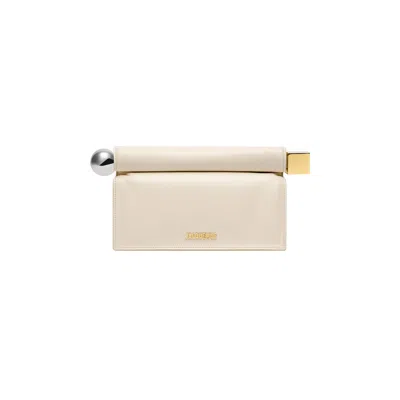 Pre-owned Jacquemus La Pochette Rond Carre 'light Ivory' In Cream