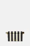 Jacquemus Striped Patchwork Raffia Fold-over Clutch In Red